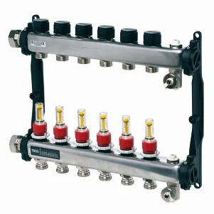 Колектор сталевий TECE 1"х3/4" EK - 10 контурів